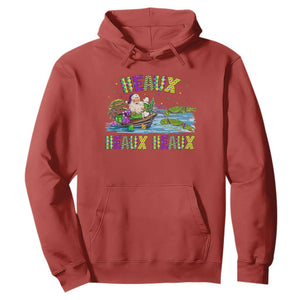 Funny Christmas Cajun Louisiana Hoodie Heaux Heaux Heaux Santa Alligator TS11 Red Print Your Wear