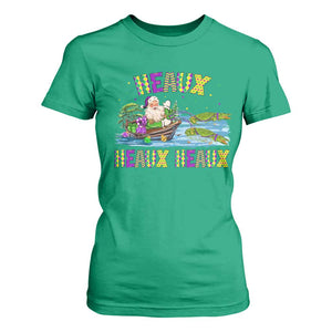 Funny Christmas Cajun Louisiana T Shirt For Women Heaux Heaux Heaux Santa Alligator TS11 Irish Green Print Your Wear