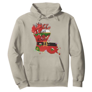 Funny Christmas Cajun Hoodie Triple Heaux Santa Louisiana Map Crawfish TS11 Sand Print Your Wear