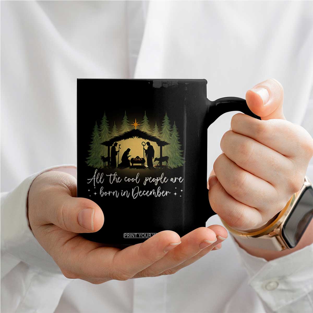 Christmas December Birthday Coffee Mug All The Cool People Are Born In December Christian Xmas TS11 Print Your Wear