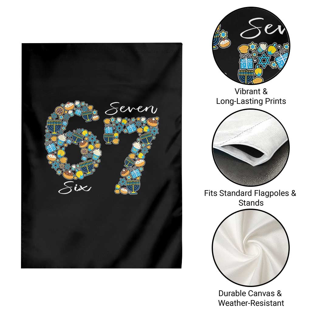 Funny Hanukkah 67 Garden Flag Six Seven Meme Chanukah Dreidel Gelt Star Of David TS11 Print Your Wear