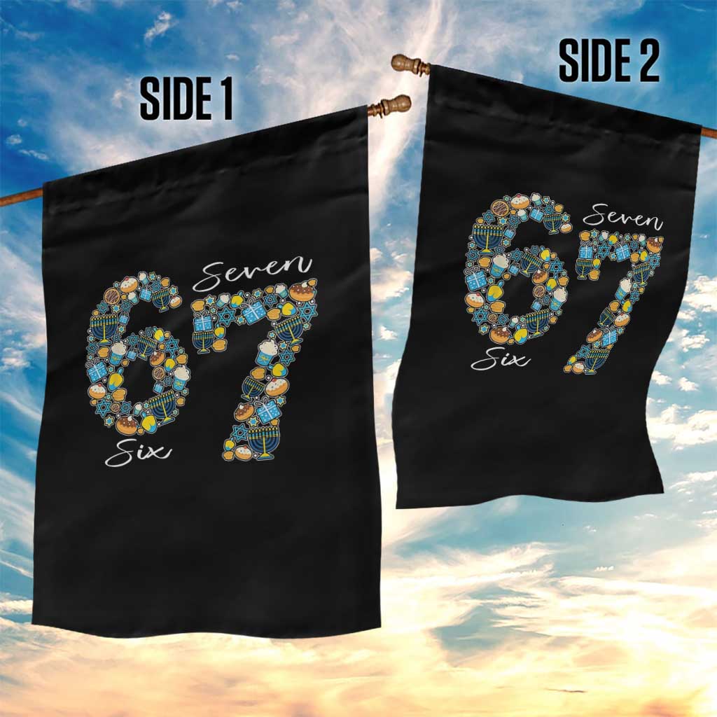 Funny Hanukkah 67 Garden Flag Six Seven Meme Chanukah Dreidel Gelt Star Of David TS11 Print Your Wear