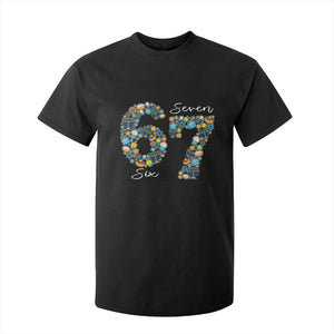 Funny Hanukkah 67 T Shirt For Kid Six Seven Meme Chanukah Dreidel Gelt Star Of David TS11 Black Print Your Wear