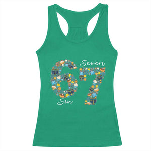 Funny Hanukkah 67 Racerback Tank Top Six Seven Meme Chanukah Dreidel Gelt Star Of David TS11 Irish Green Print Your Wear