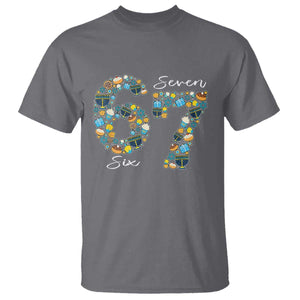 Funny Hanukkah 67 T Shirt Six Seven Meme Chanukah Dreidel Gelt Star Of David TS11 Charcoal Print Your Wear