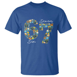 Funny Hanukkah 67 T Shirt Six Seven Meme Chanukah Dreidel Gelt Star Of David TS11 Royal Blue Print Your Wear