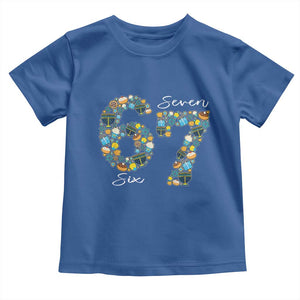 Funny Hanukkah 67 Toddler T Shirt Six Seven Meme Chanukah Dreidel Gelt Star Of David TS11 Royal Blue Print Your Wear
