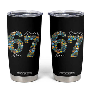 Funny Hanukkah 67 Tumbler Cup Six Seven Meme Chanukah Dreidel Gelt Star Of David TS11 Black Print Your Wear