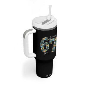 Funny Hanukkah 67 Tumbler With Handle Six Seven Meme Chanukah Dreidel Gelt Star Of David TS11 Print Your Wear