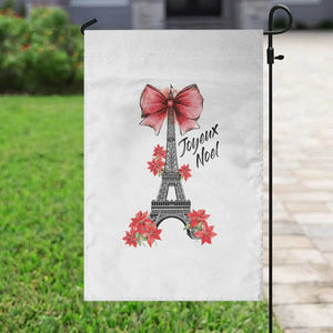 Joyeux Noel Eiffel Tower Garden Flag Christmas In French Coquette Bow TS11 Print Your Wear