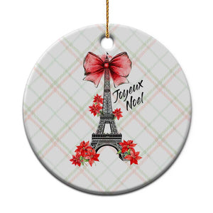 Joyeux Noel Eiffel Tower Ceramic Ornament Christmas In French Coquette Bow TS11 1pc Christmas Plaid Print Your Wear
