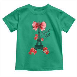 Joyeux Noel Eiffel Tower Toddler T Shirt Christmas In French Coquette Bow TS11 Irish Green Print Your Wear
