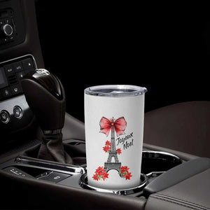 Joyeux Noel Eiffel Tower Tumbler Cup Christmas In French Coquette Bow TS11 Print Your Wear