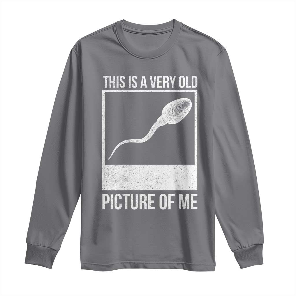 Funny This Is A Very Old Picture Of Me Long Sleeve Shirt Adult Humor Gag Gift TS11 Charcoal Print Your Wear