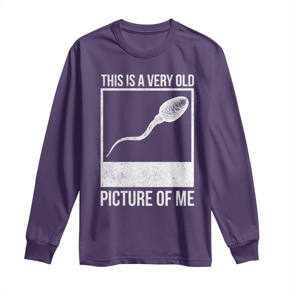 Funny This Is A Very Old Picture Of Me Long Sleeve Shirt Adult Humor Gag Gift TS11 Purple Print Your Wear