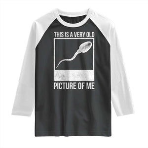 Funny This Is A Very Old Picture Of Me Raglan Shirt Adult Humor Gag Gift TS11 Black White Print Your Wear