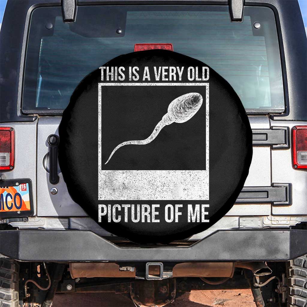 Funny This Is A Very Old Picture Of Me Spare Tire Cover Adult Humor Gag Gift TS11 No hole Black Print Your Wear