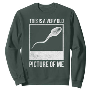 Funny This Is A Very Old Picture Of Me Sweatshirt Adult Humor Gag Gift TS11 Dark Forest Green Print Your Wear