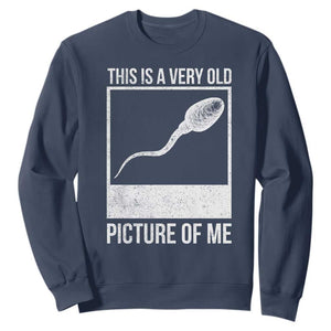 Funny This Is A Very Old Picture Of Me Sweatshirt Adult Humor Gag Gift TS11 Navy Print Your Wear