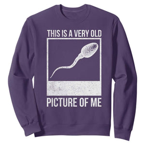Funny This Is A Very Old Picture Of Me Sweatshirt Adult Humor Gag Gift TS11 Purple Print Your Wear