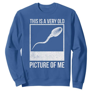 Funny This Is A Very Old Picture Of Me Sweatshirt Adult Humor Gag Gift TS11 Royal Blue Print Your Wear