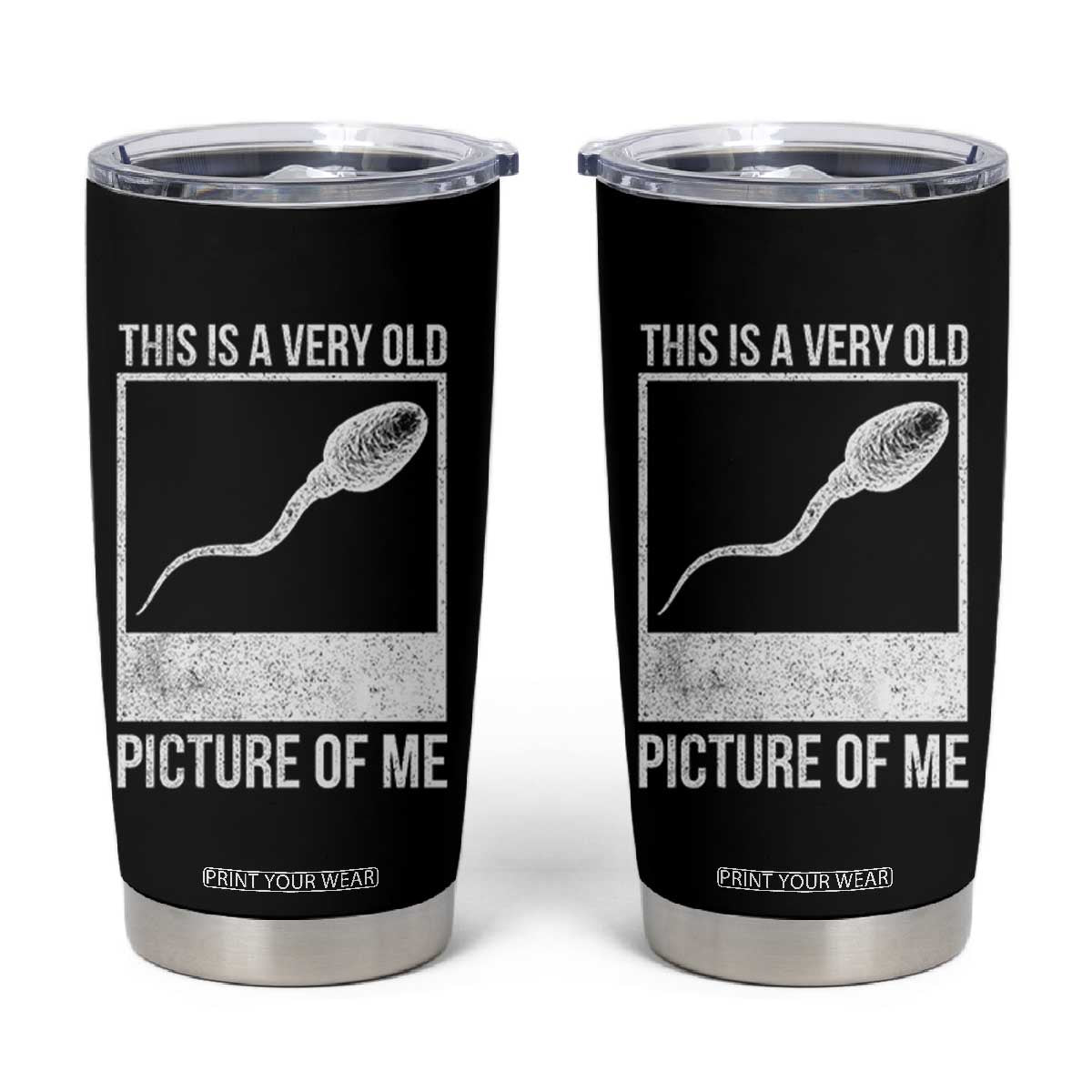 Funny This Is A Very Old Picture Of Me Tumbler Cup Adult Humor Gag Gift TS11 Black Print Your Wear