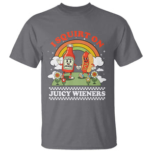 Funny I Squirt On Juicy Wieners T Shirt Adult Humor Dirty Gag Hot Dog Joke TS11 Charcoal Print Your Wear