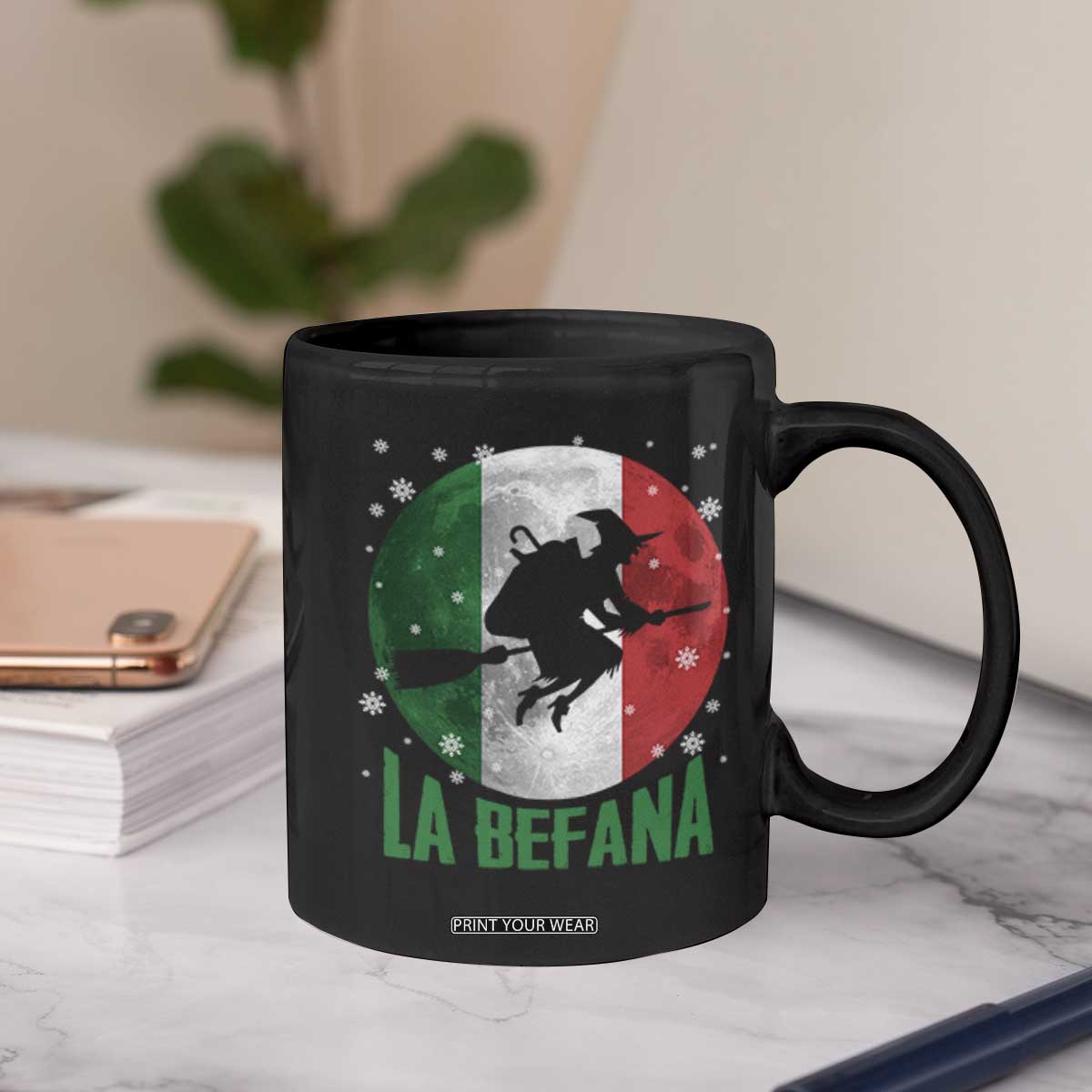 La Befana Italian Christmas Coffee Mug Xmas Witch Folklore Italy Holiday TS11 Print Your Wear