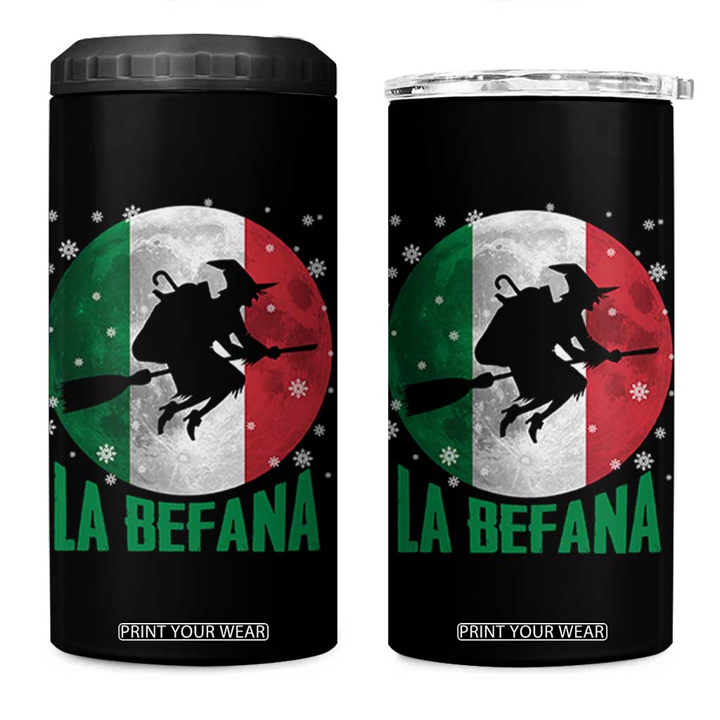 La Befana Italian Christmas 4 in 1 Can Cooler Tumbler Xmas Witch Folklore Italy Holiday TS11 One Size: 16 oz Black Print Your Wear