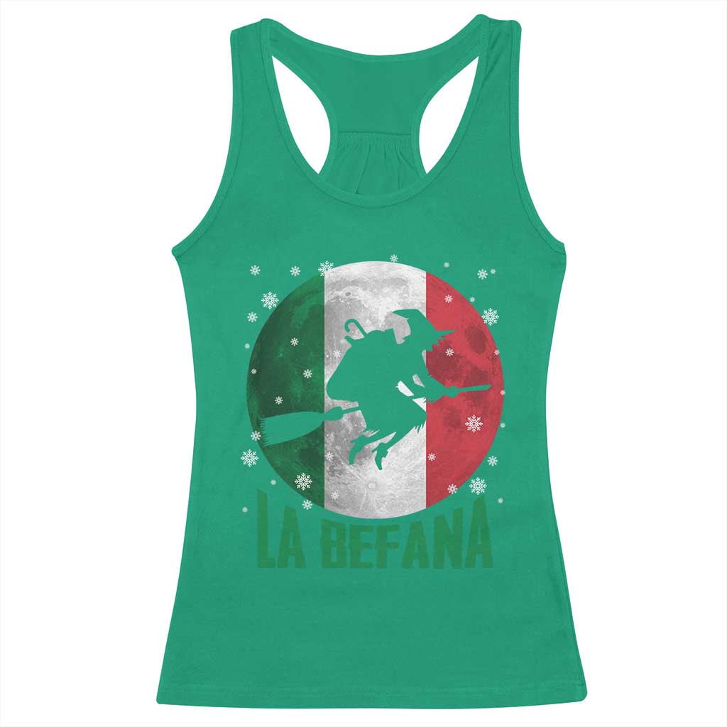 La Befana Italian Christmas Racerback Tank Top Xmas Witch Folklore Italy Holiday - Print Your Wear