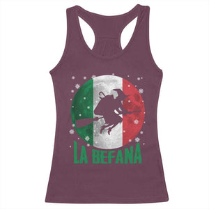 La Befana Italian Christmas Racerback Tank Top Xmas Witch Folklore Italy Holiday TS11 Maroon Print Your Wear