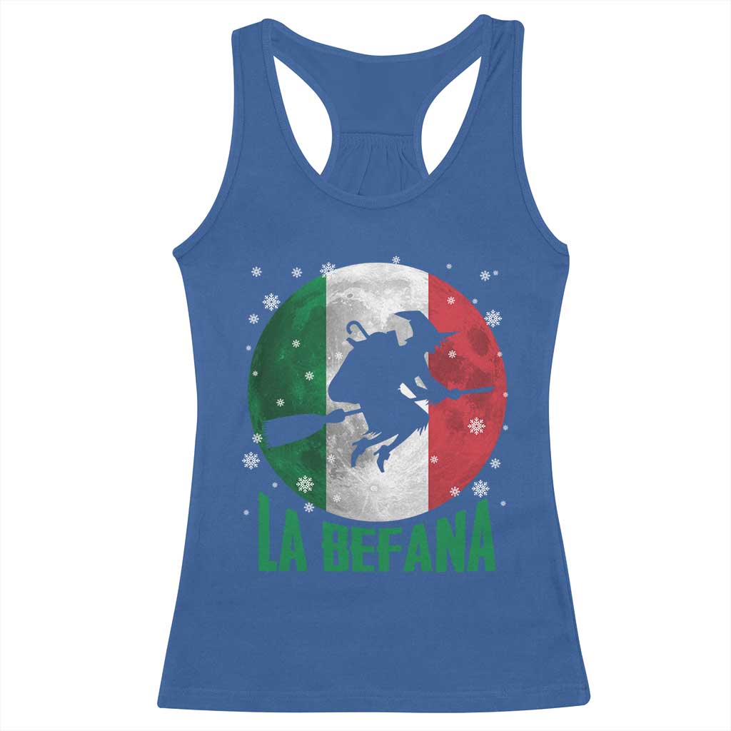 La Befana Italian Christmas Racerback Tank Top Xmas Witch Folklore Italy Holiday - Print Your Wear