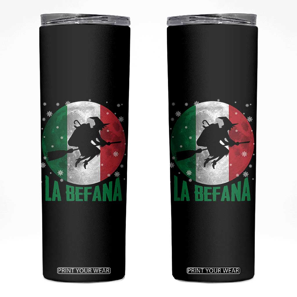 La Befana Italian Christmas Skinny Tumbler Xmas Witch Folklore Italy Holiday TS11 Black Print Your Wear