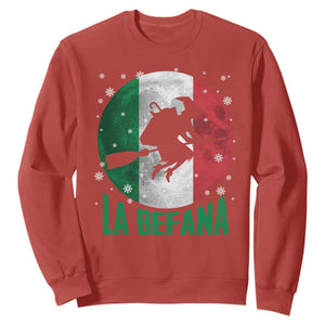 La Befana Italian Christmas Sweatshirt Xmas Witch Folklore Italy Holiday TS11 Red Print Your Wear