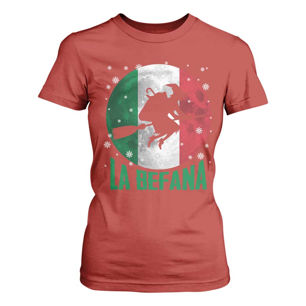La Befana Italian Christmas T Shirt For Women Xmas Witch Folklore Italy Holiday TS11 Red Print Your Wear