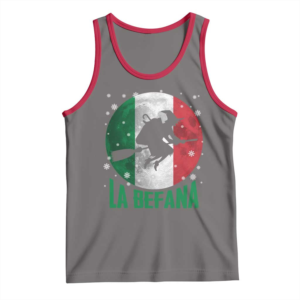 La Befana Italian Christmas Tank Top Xmas Witch Folklore Italy Holiday TS11 Deep Heather Red Print Your Wear