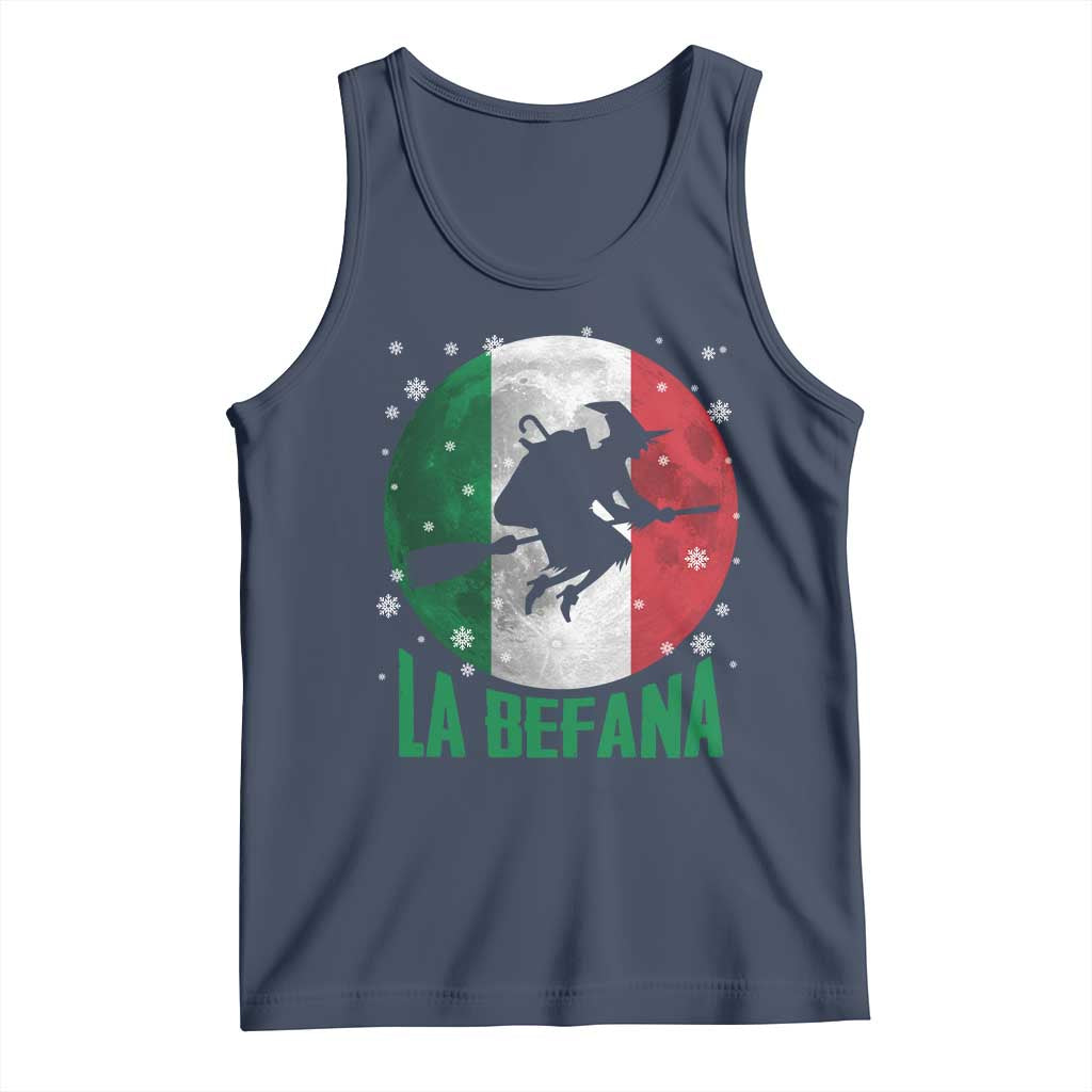 La Befana Italian Christmas Tank Top Xmas Witch Folklore Italy Holiday TS11 Navy Print Your Wear