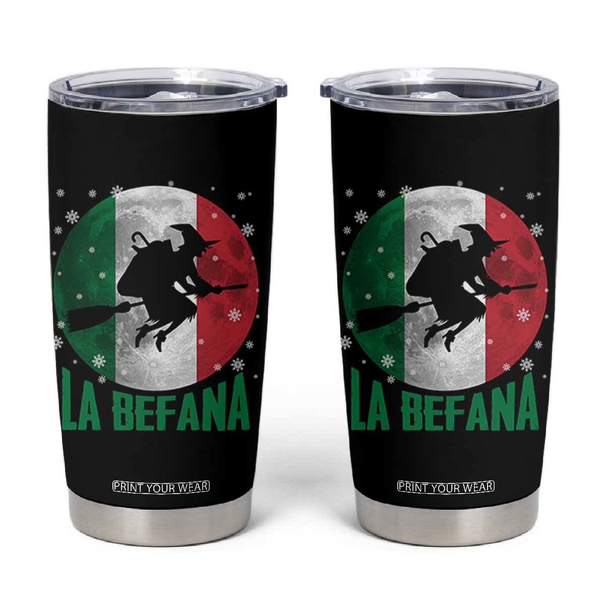 La Befana Italian Christmas Tumbler Cup Xmas Witch Folklore Italy Holiday TS11 Black Print Your Wear