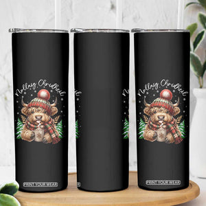 Scottish Christmas Skinny Tumbler Nollaig Chridheil Gaelic Xmas Higland Cow TS11 Print Your Wear