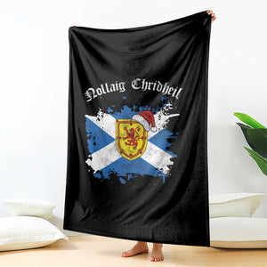 Scottish Christmas Throw Blanket Nollaig Chridheil Gaelic Xmas Scotland Lion Rampant TS11 Print Your Wear