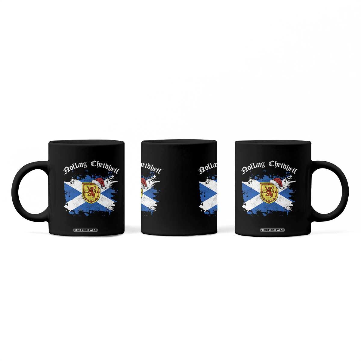 Scottish Christmas Coffee Mug Nollaig Chridheil Gaelic Xmas Scotland Lion Rampant TS11 Print Your Wear