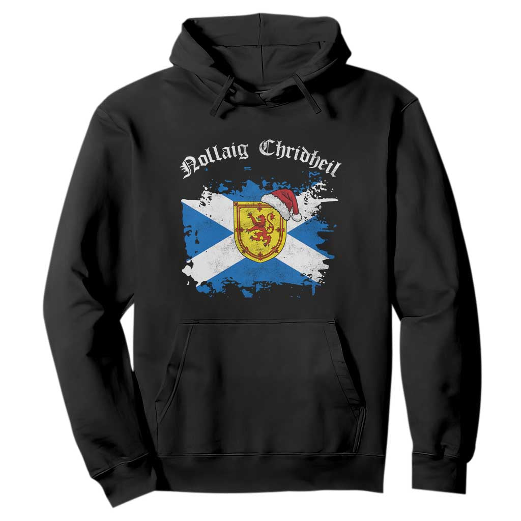 Scottish Christmas Hoodie Nollaig Chridheil Gaelic Xmas Scotland Lion Rampant TS11 Black Print Your Wear