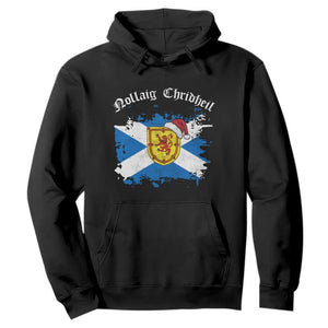 Scottish Christmas Hoodie Nollaig Chridheil Gaelic Xmas Scotland Lion Rampant TS11 Black Print Your Wear