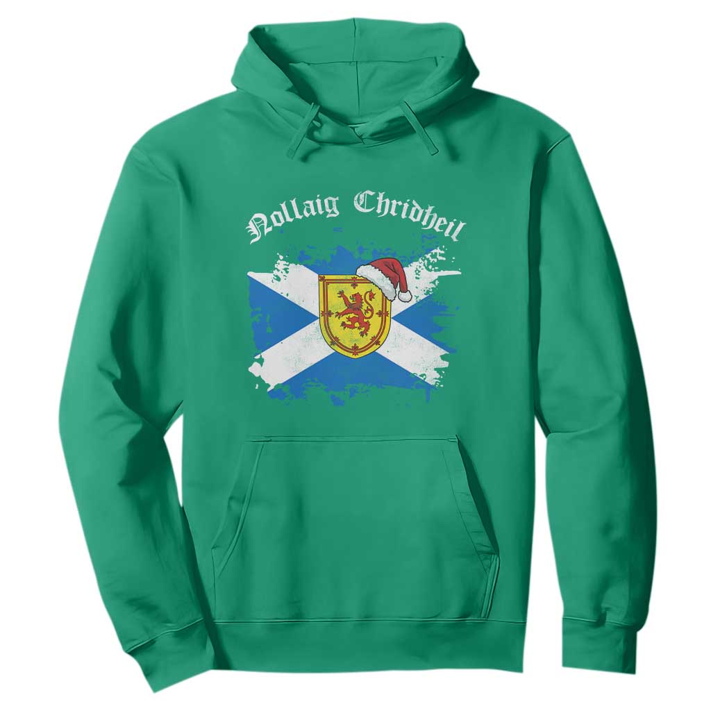 Scottish Christmas Hoodie Nollaig Chridheil Gaelic Xmas Scotland Lion Rampant TS11 Irish Green Print Your Wear
