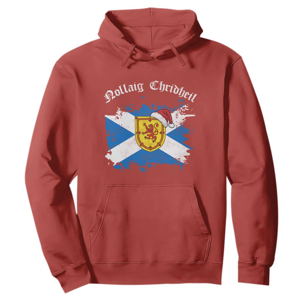 Scottish Christmas Hoodie Nollaig Chridheil Gaelic Xmas Scotland Lion Rampant TS11 Red Print Your Wear