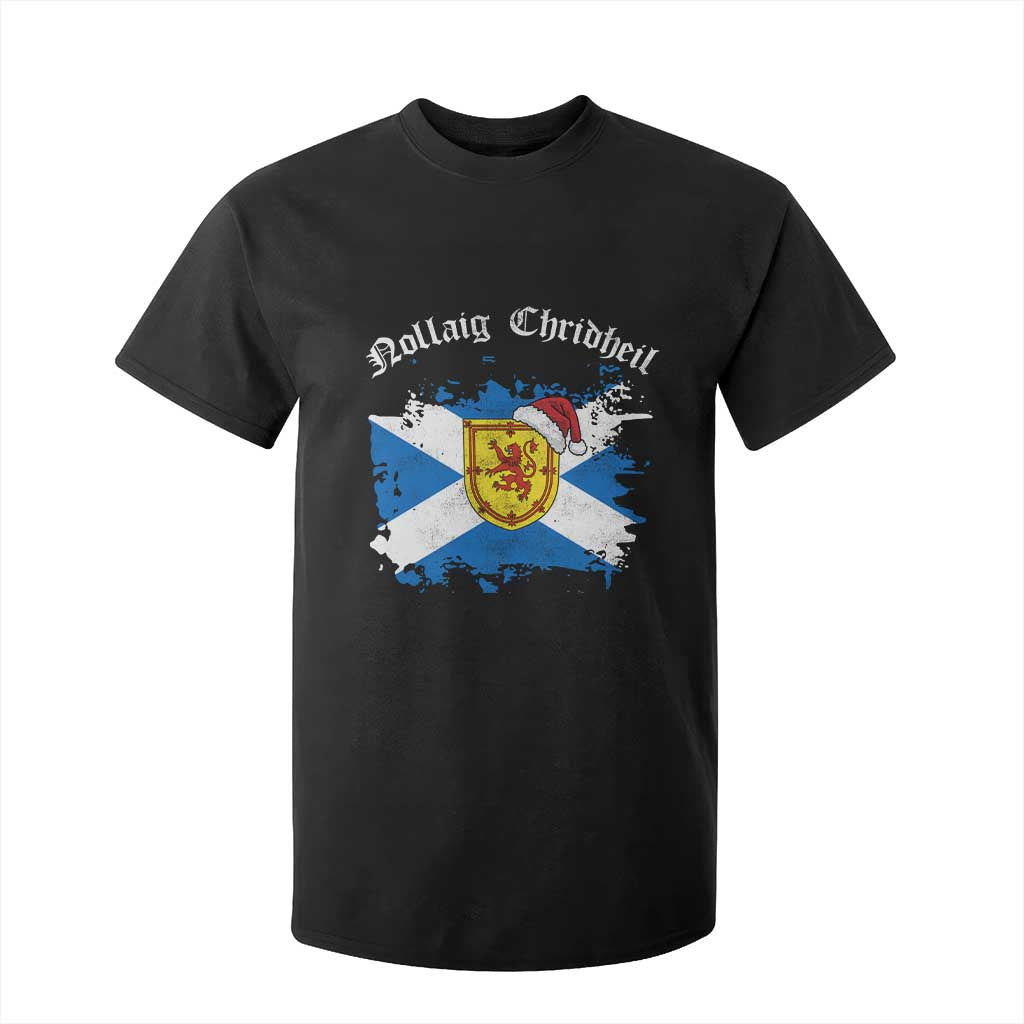 Scottish Christmas T Shirt For Kid Nollaig Chridheil Gaelic Xmas Scotland Lion Rampant TS11 Black Print Your Wear