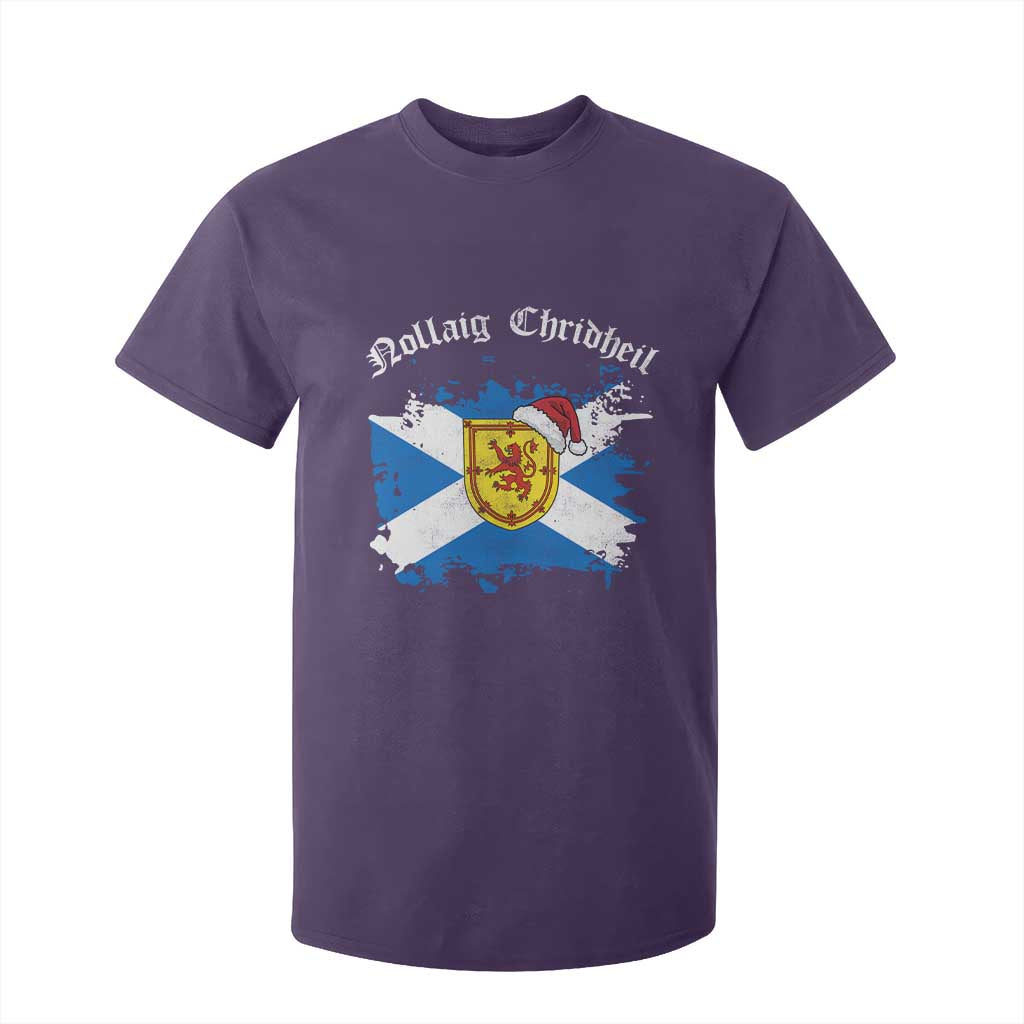 Scottish Christmas T Shirt For Kid Nollaig Chridheil Gaelic Xmas Scotland Lion Rampant TS11 Purple Print Your Wear