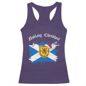 Scottish Christmas Racerback Tank Top Nollaig Chridheil Gaelic Xmas Scotland Lion Rampant TS11 Purple Print Your Wear