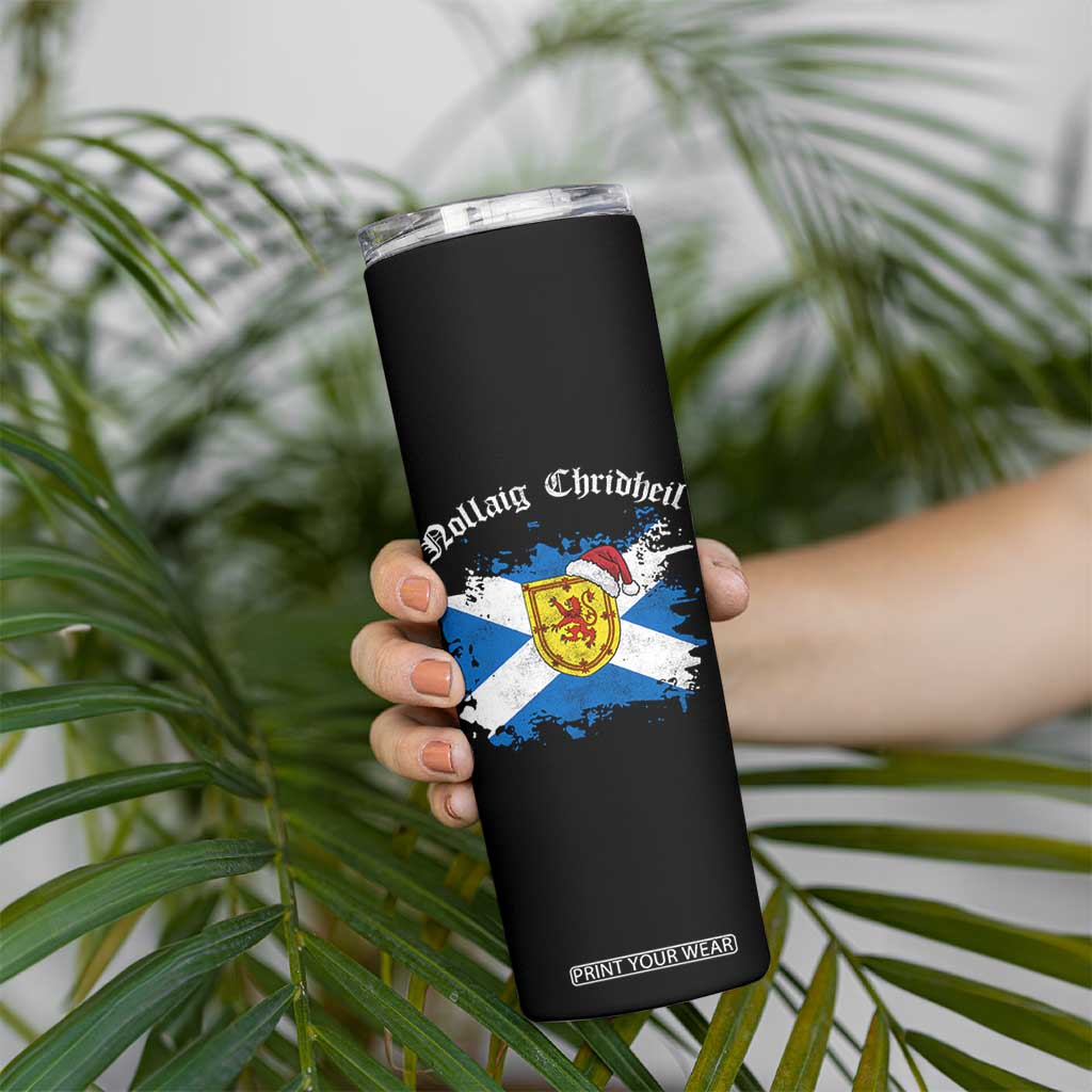 Scottish Christmas Skinny Tumbler Nollaig Chridheil Gaelic Xmas Scotland Lion Rampant TS11 Print Your Wear