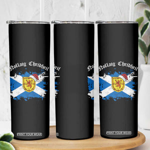 Scottish Christmas Skinny Tumbler Nollaig Chridheil Gaelic Xmas Scotland Lion Rampant TS11 Print Your Wear